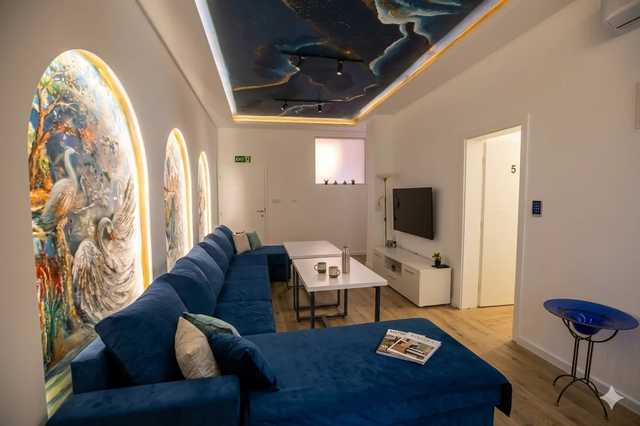 Dnevni boravak — Vila Lago Verde, Zvorničko jezero